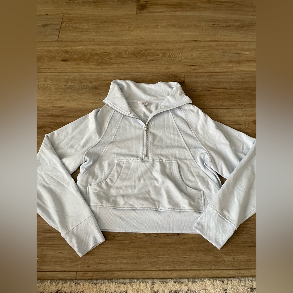 Baby blue quarter zip